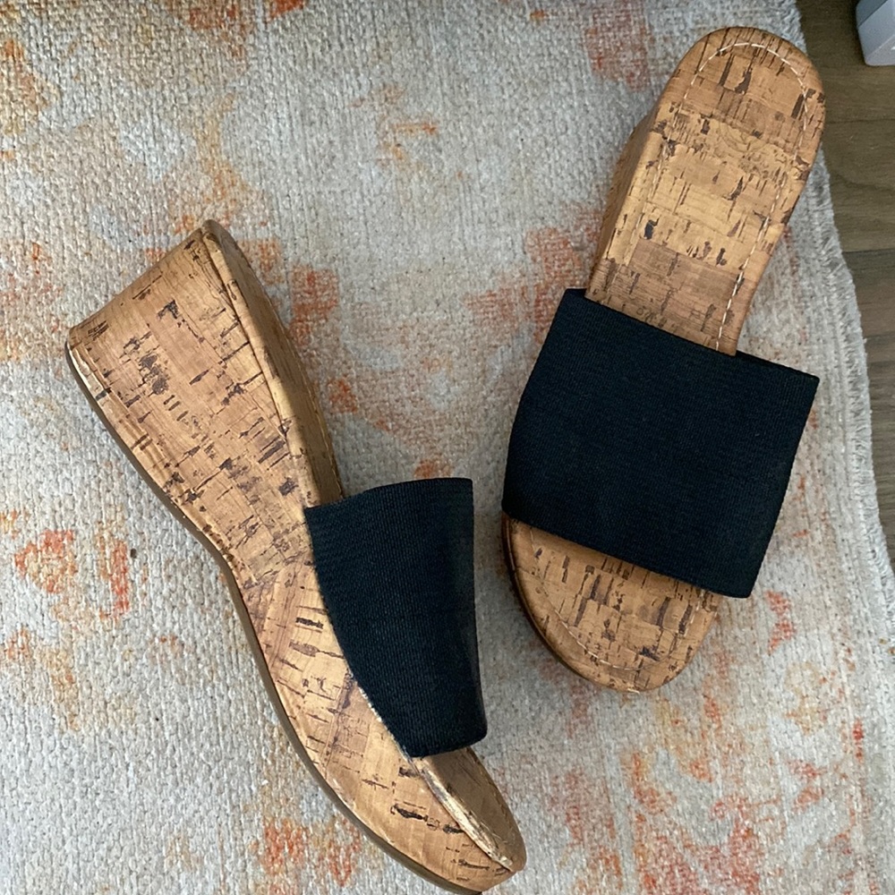 Urban Outfitters Black Wedges